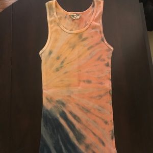 Tie dye Hard Tail ribbed tank